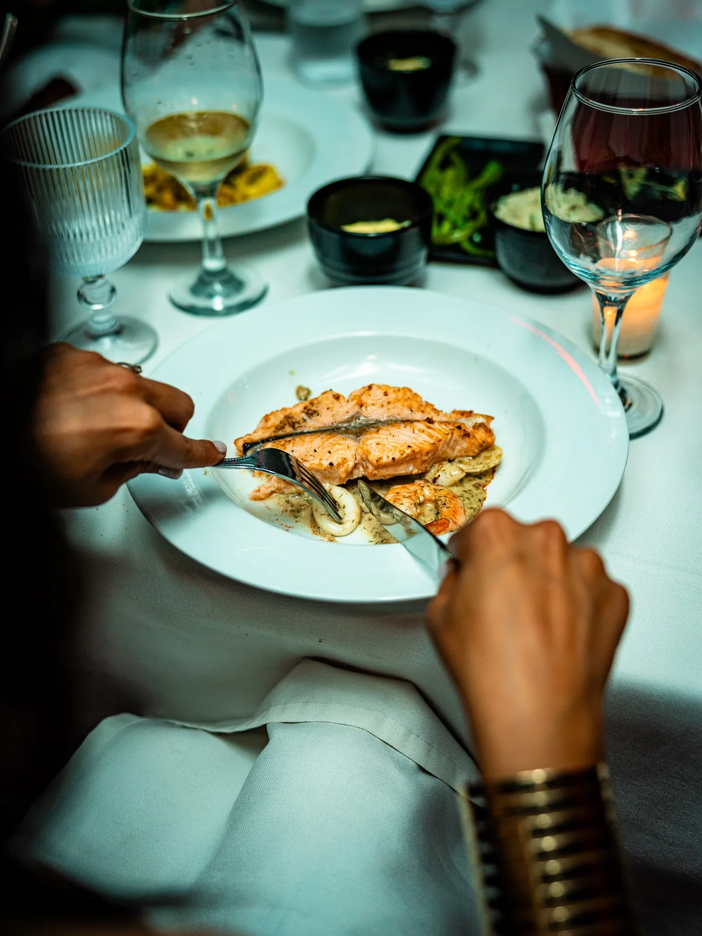 Salmon dish at LOV Restaurant